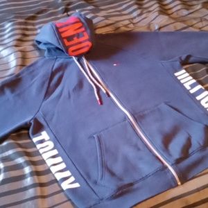 Mens blue Tommy Hilfiger hoodie